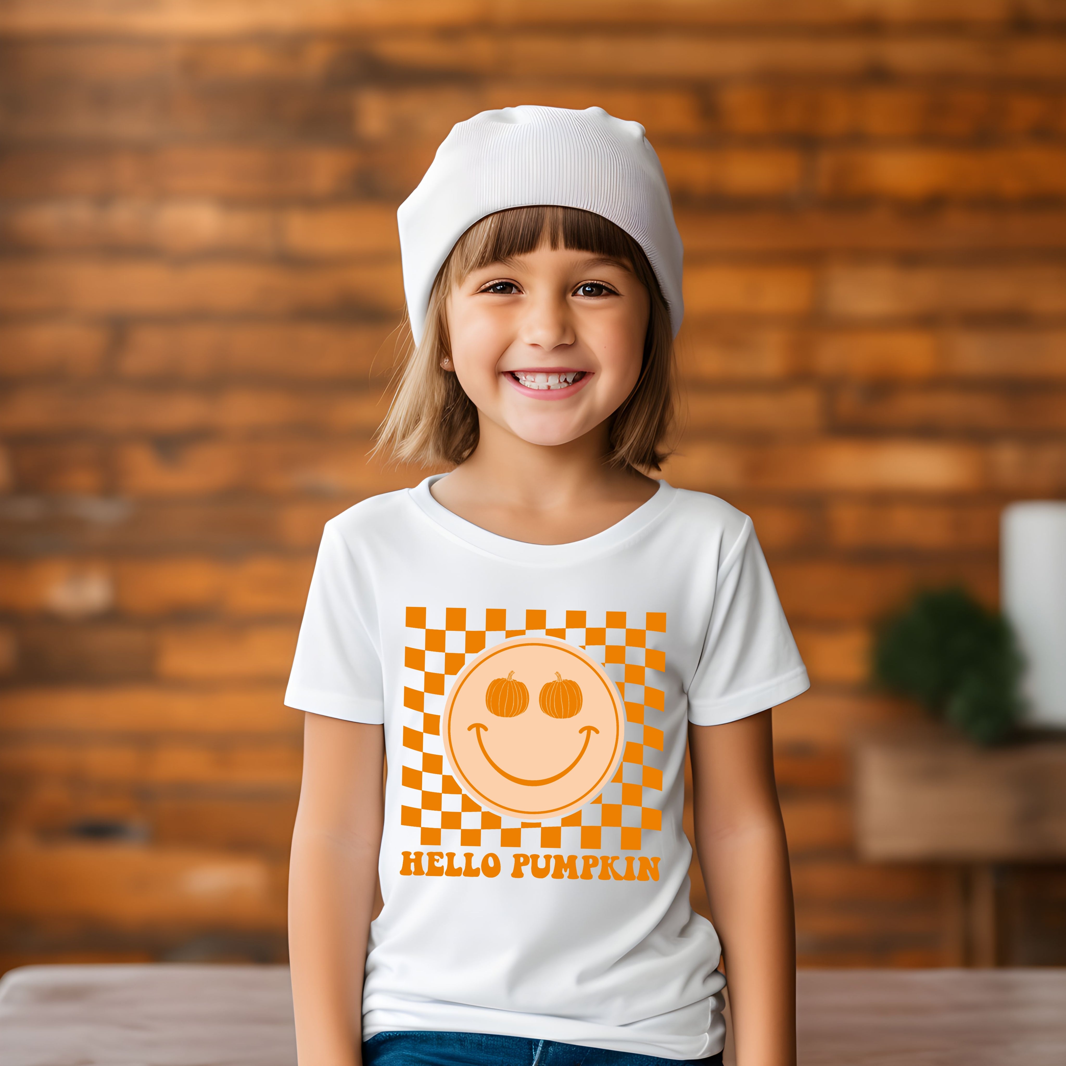 Hello Pumpkin Fall Ladies Shirt Girls Shirt Boys Shirt