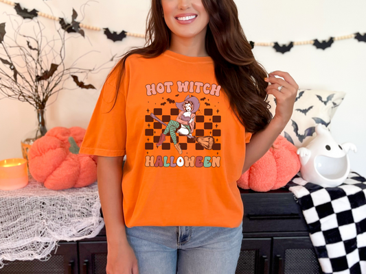 Hot Witch Halloween Ladies Shirt