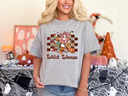 Witch Woman Halloween Ladies Shirt