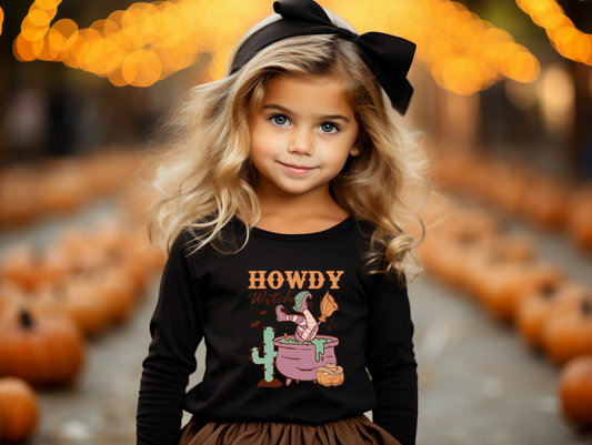 Howdy Witch Fall Halloween Ladies Shirt Girls Shirt Boys Shirt Mens Shirt