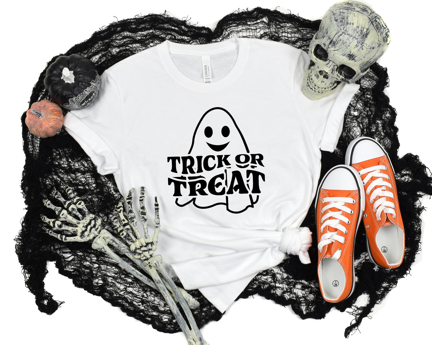 Trick or Treat Halloween Ladies Shirt Mens Shirt Boys Shirt Girls Shirt