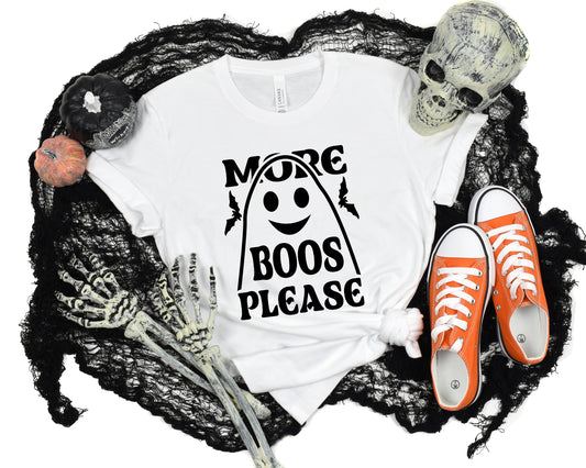 More Boos Please Halloween Girls Shirt Boys Shirt Ladies Shirt Mens Shirt