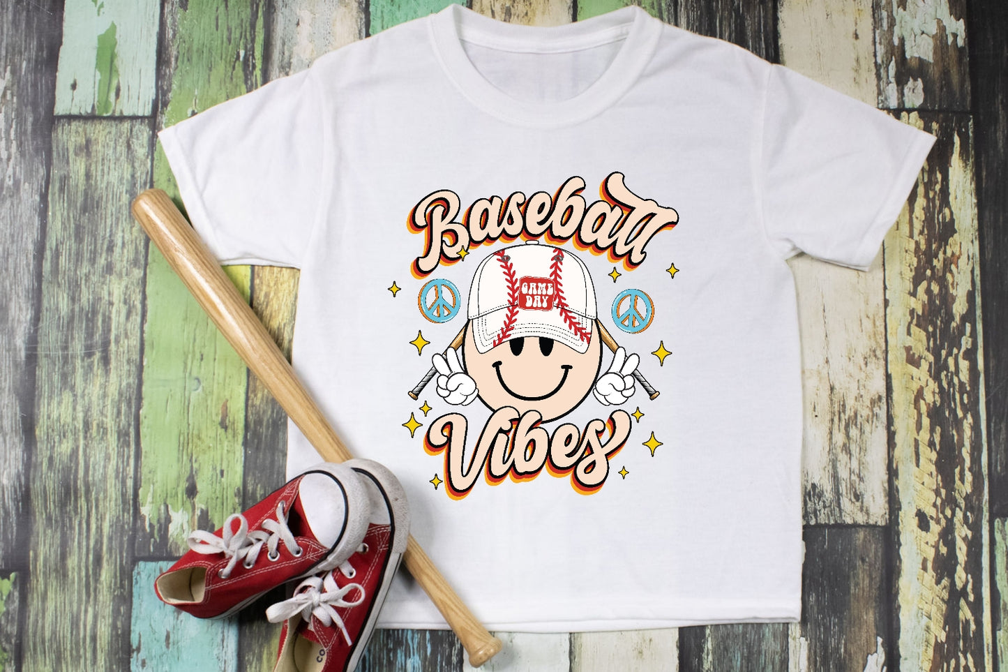 Baseball Vibes Boys Shirt Girls Shirt Ladies Shirt Mens Shirt