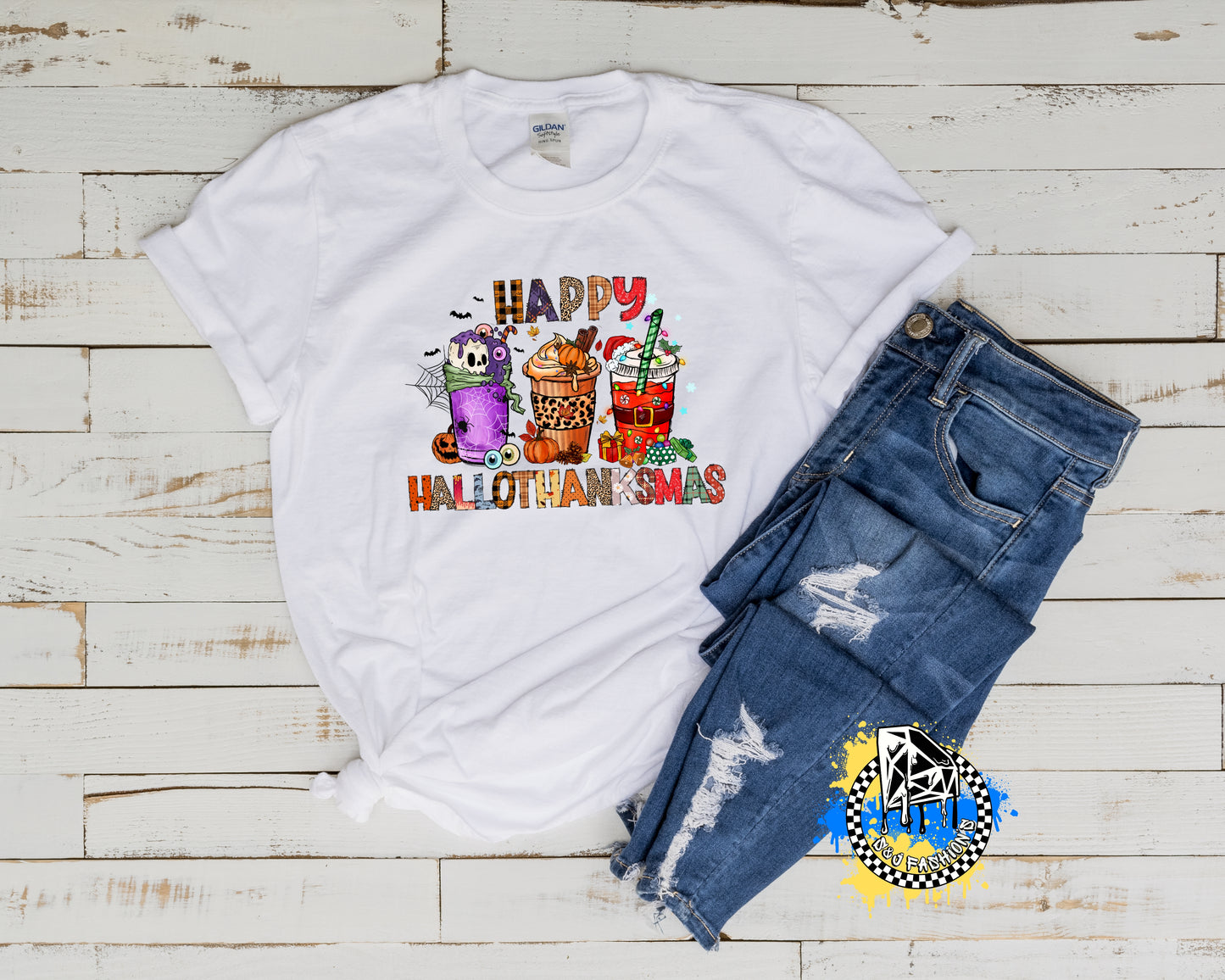 Happy Hallothanksmas Girls Shirt Boys Shirt Ladies Shirt