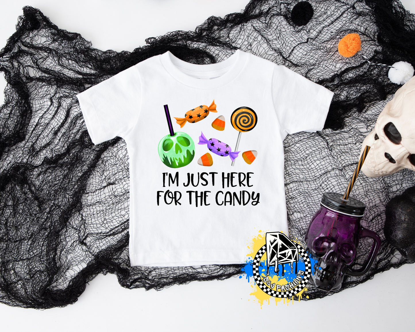 I'm just here for the candy Halloween Boys Shirt Girls Shirt