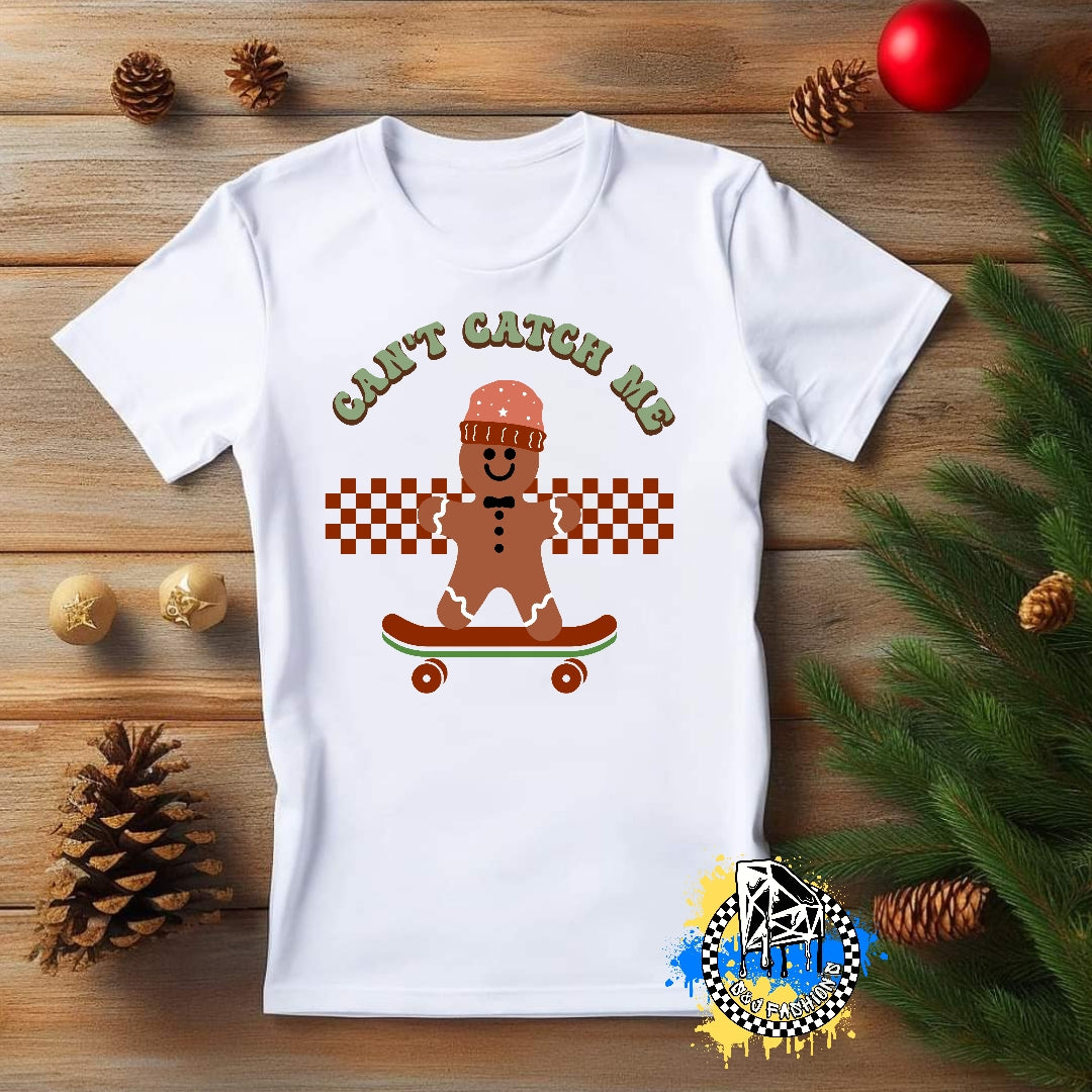 Can't Catch Me Gingerbread Christmas Boys Shirt Girls Shirt Ladies Shirt Mens Shirt