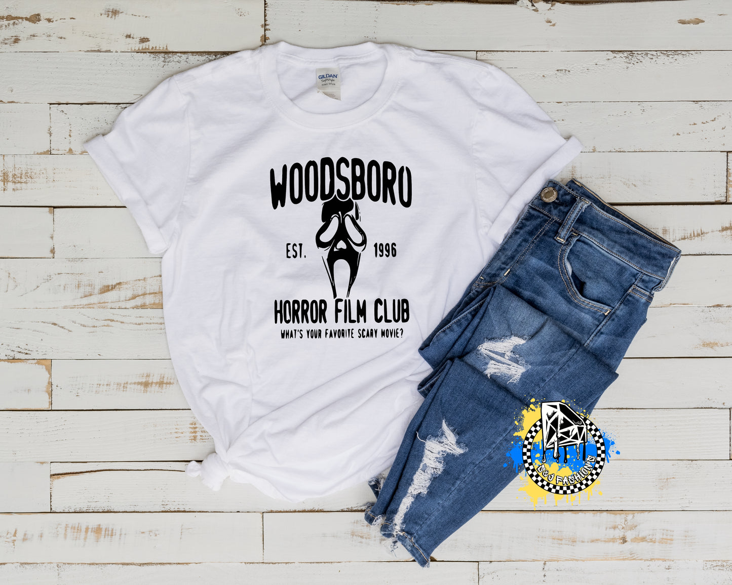 Woodsboro Ghostface Ladies Shirt Girls Shirt Halloween Boys Shirt Mens Shirt