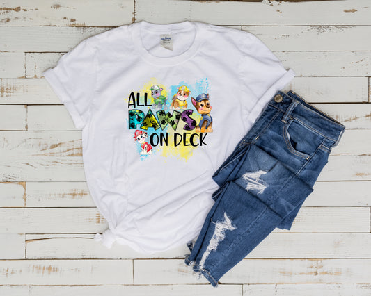 All Paws On Deck  Paw Patrol Girls Shirt