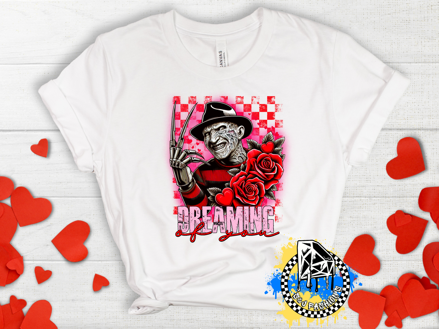 Freddy Horror Valentine's Mens Shirt Ladies Shirt Girls Shirt Boys Shirt