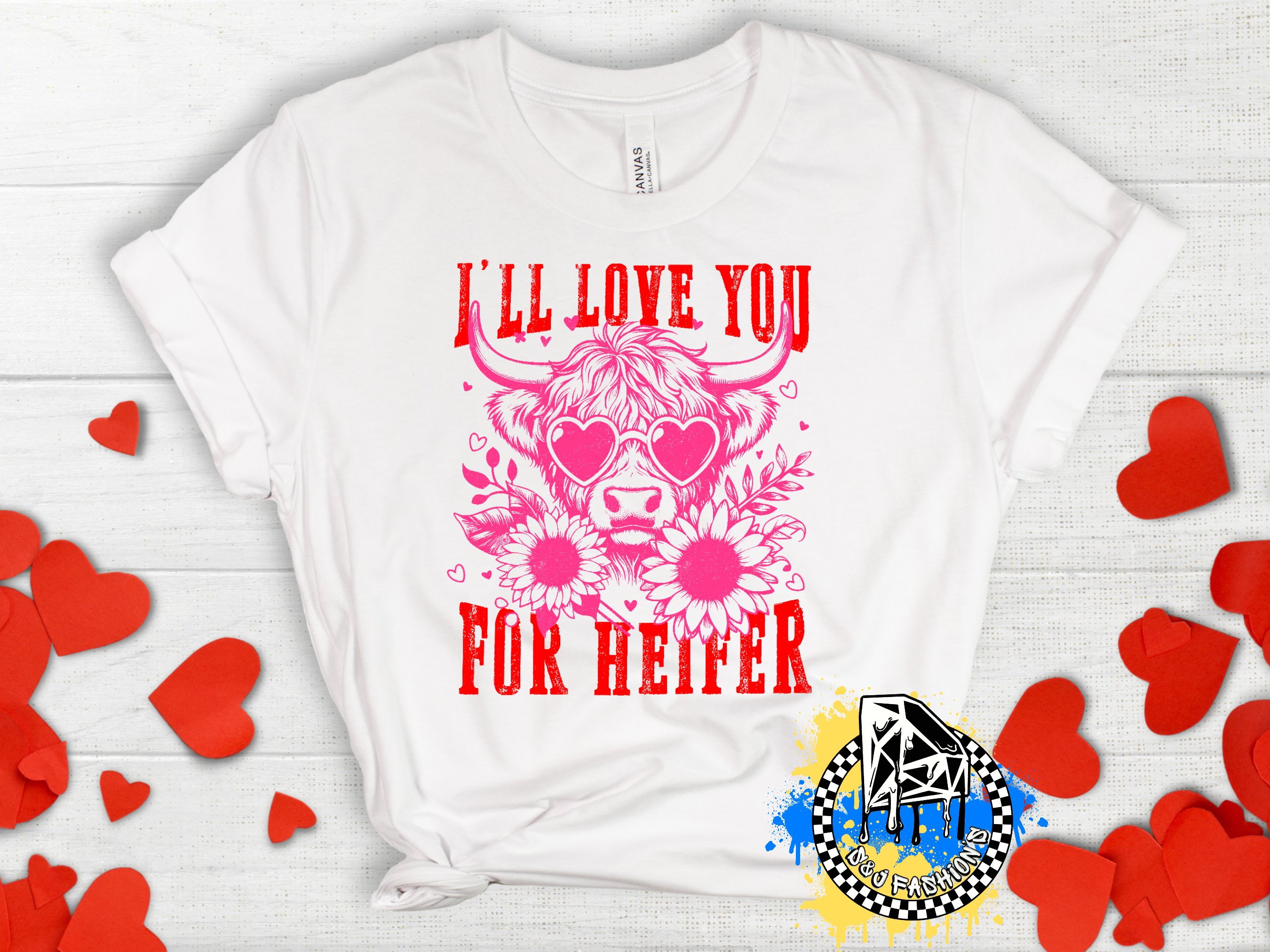 I Love You For Heifer Valentine's Mens Shirt Ladies Shirt Girls Shirt Boys Shirt