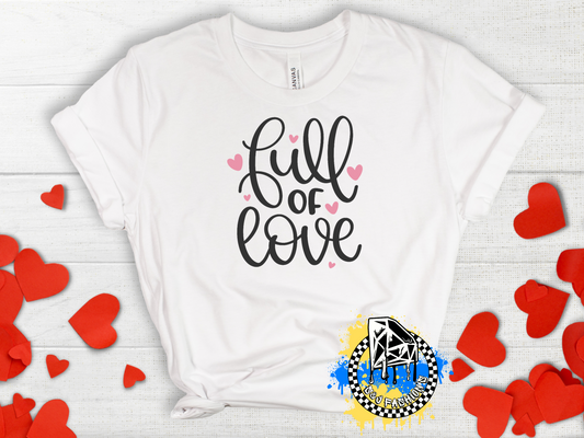 Full of Love Girls Shirt Valentines