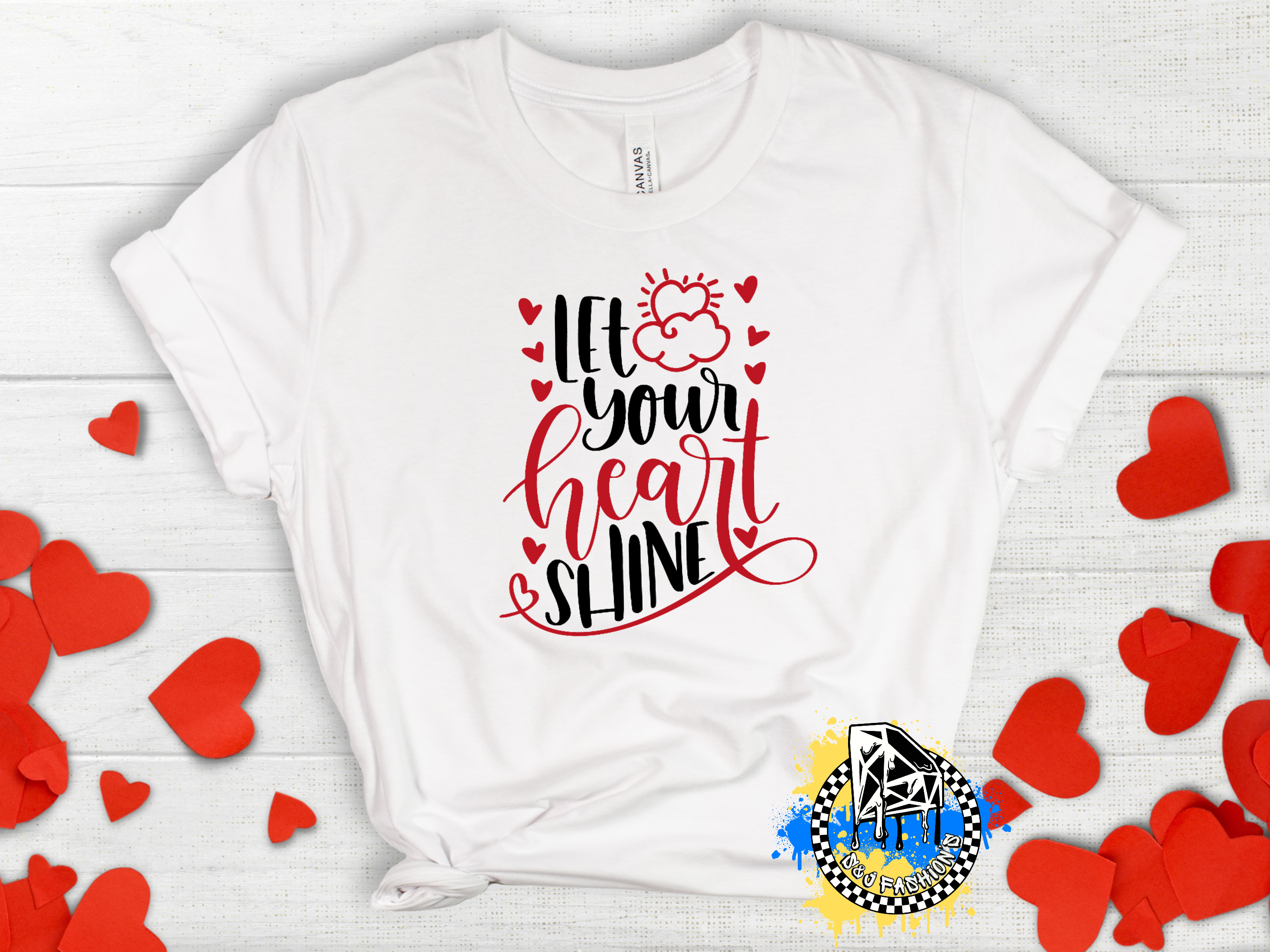 Let Your Heart Shine Boys Shirt Girls Shirt Valentines