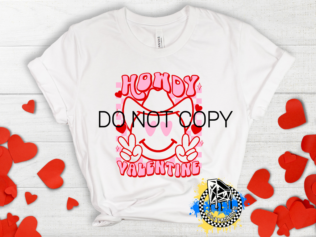 Howdy Valentine's Ladies Shirt Girls Shirt