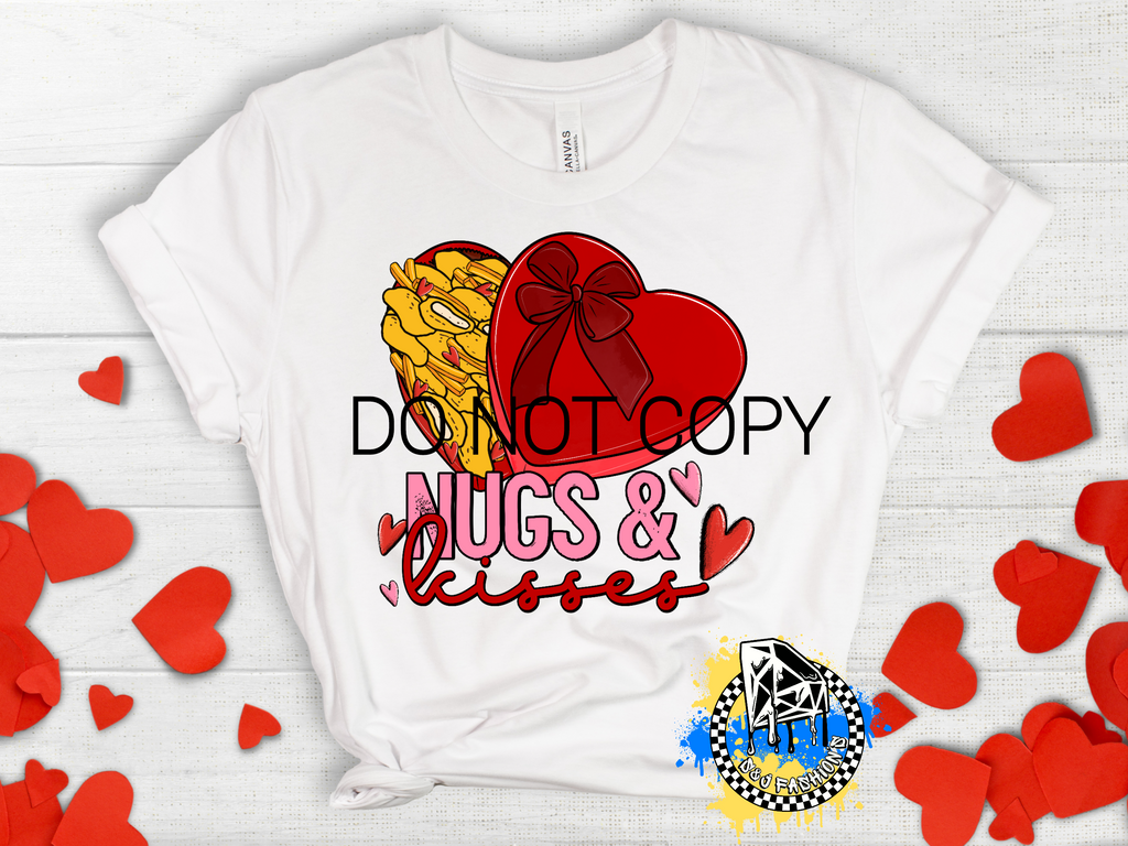 Nugs & Kisses Valentine's Ladies Shirt Girls Shirt