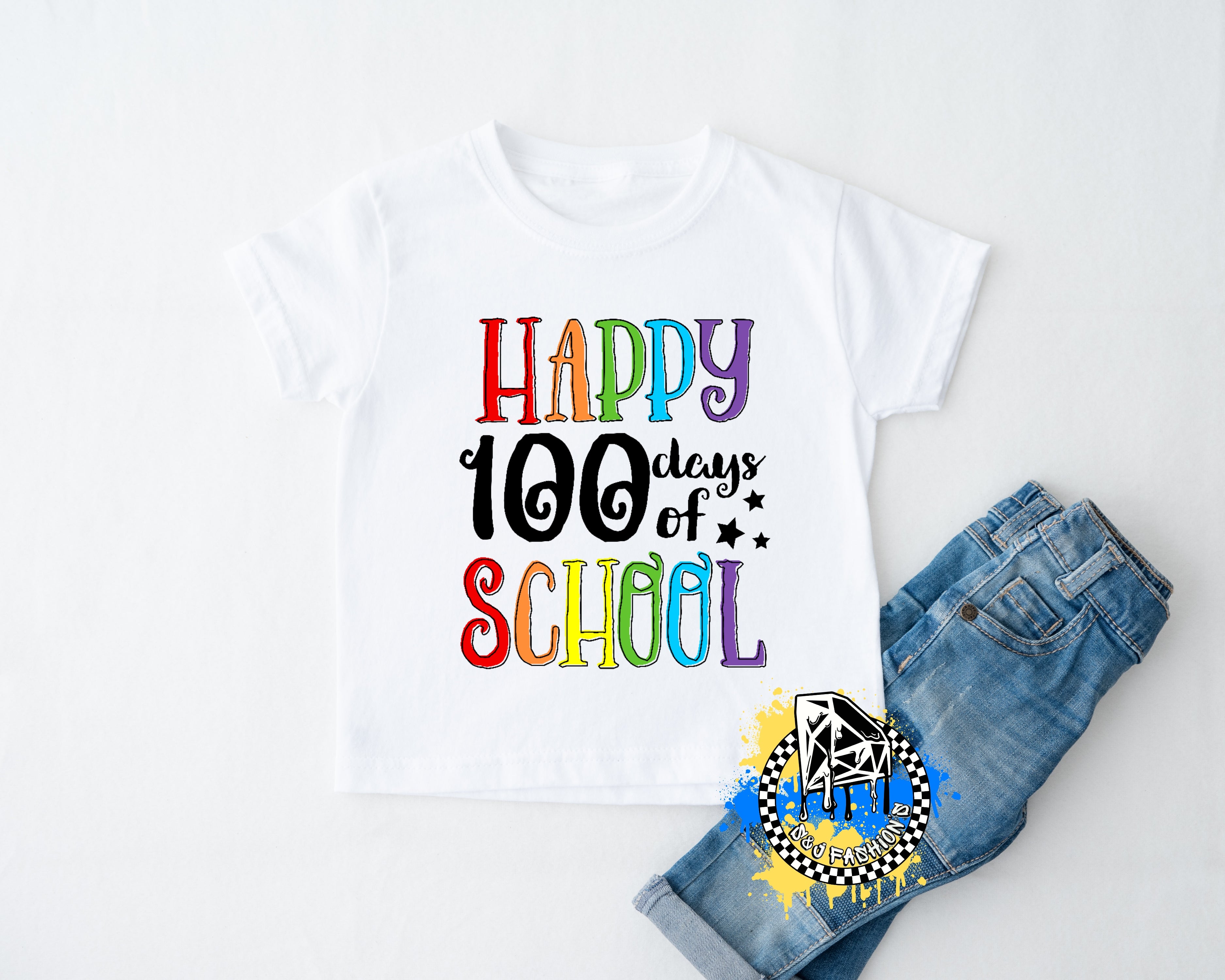 Happy 100 Days of School Girls Shirt Boys Shirt