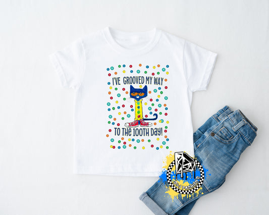 Groovy My Way To The 100th Days School Girls Shirt Boys Shirt