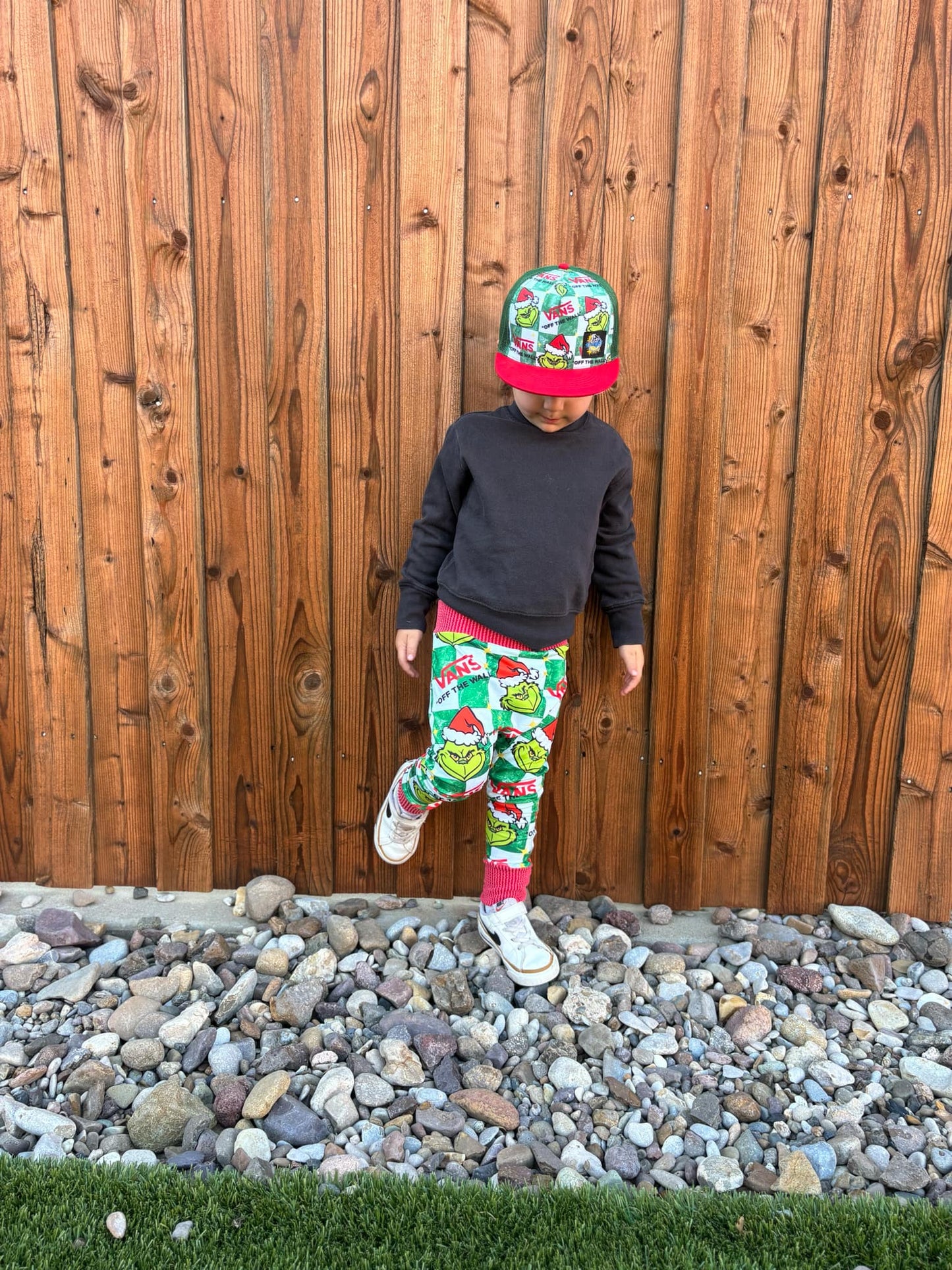 Grinch Vans Christmas Handmade