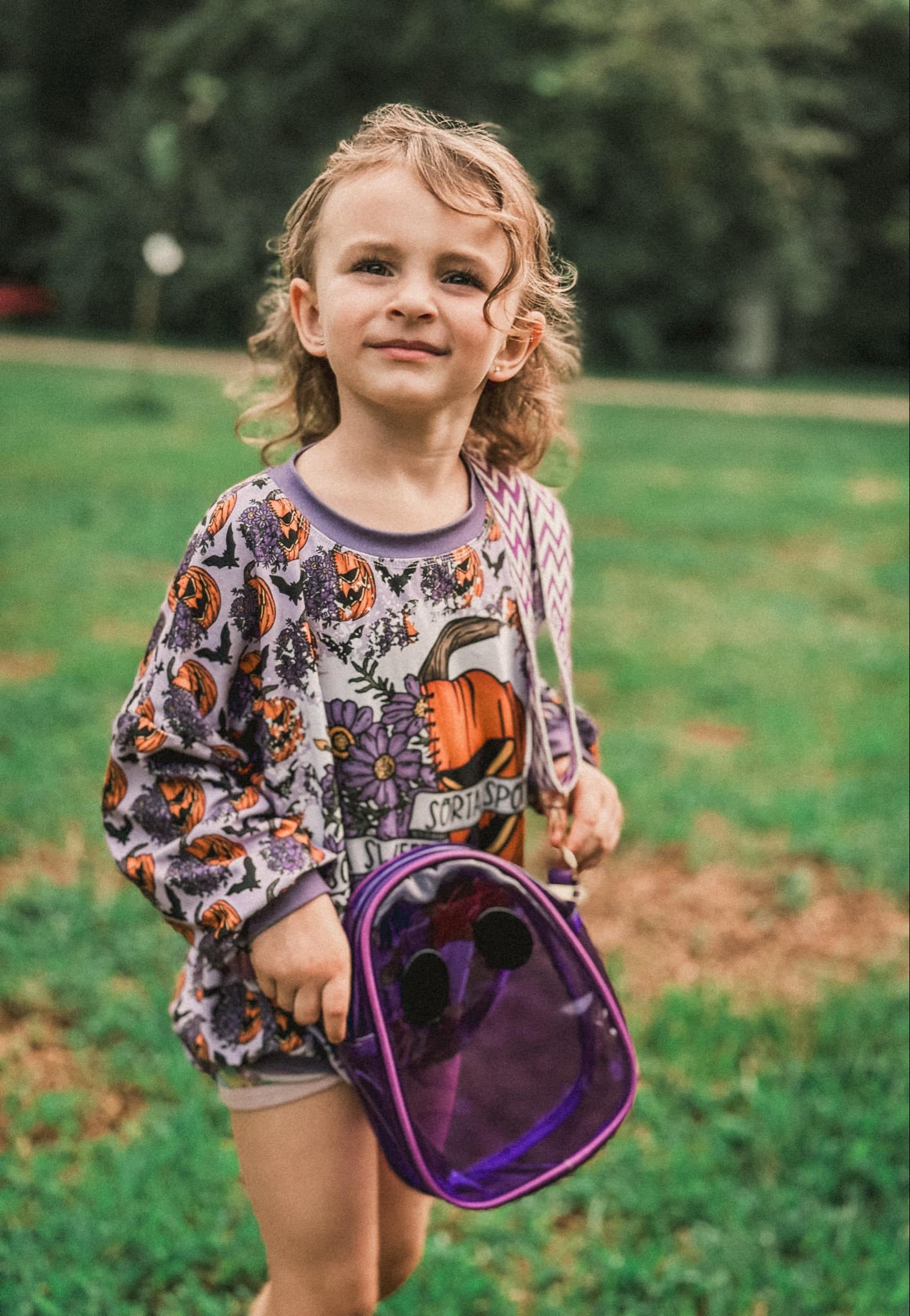 Purple Ghost Bag Halloween