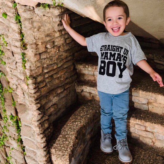 Straight Up Mama's Boy Boys Shirt