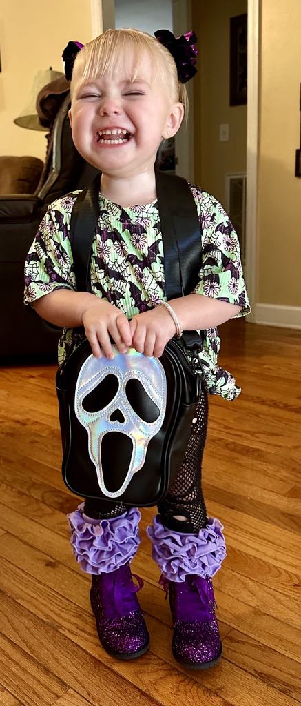 Sliver Holo Ghostface Bag Halloween