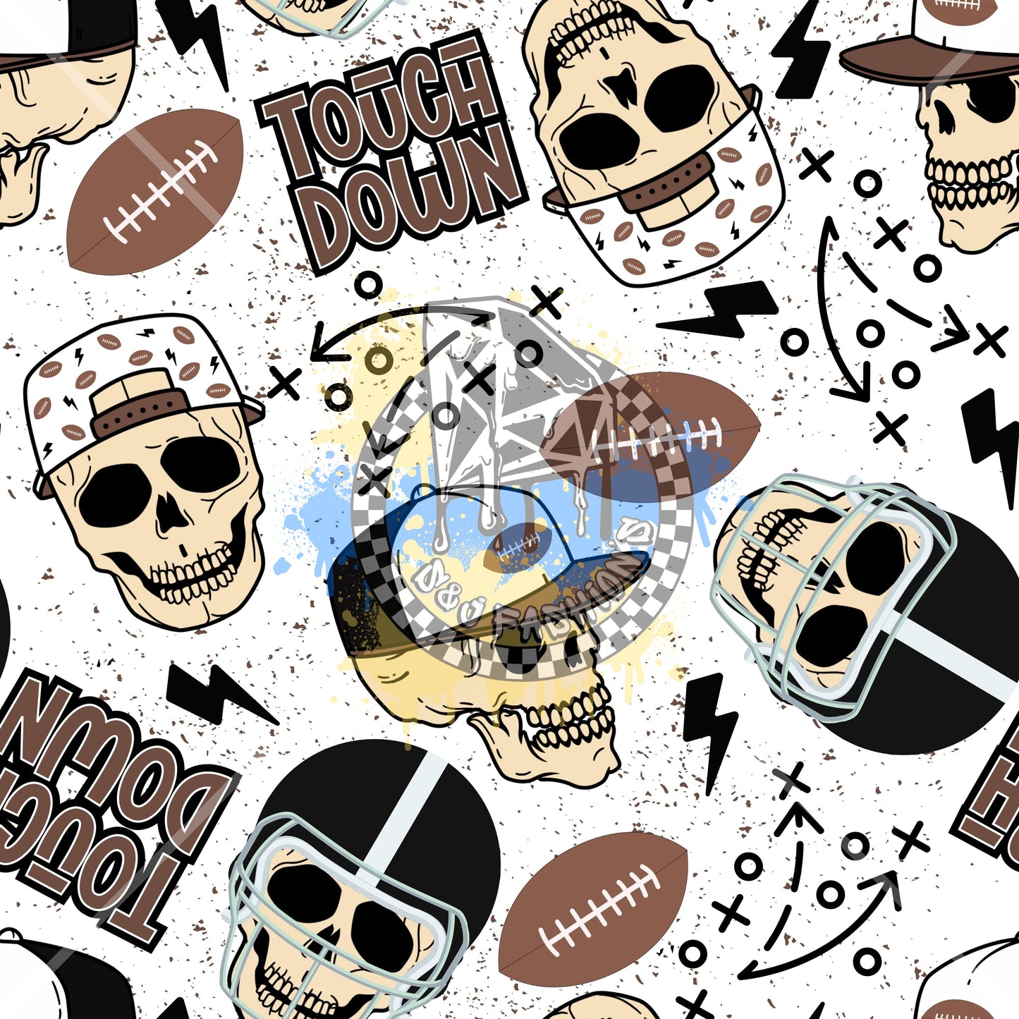 Football Skull Handmade