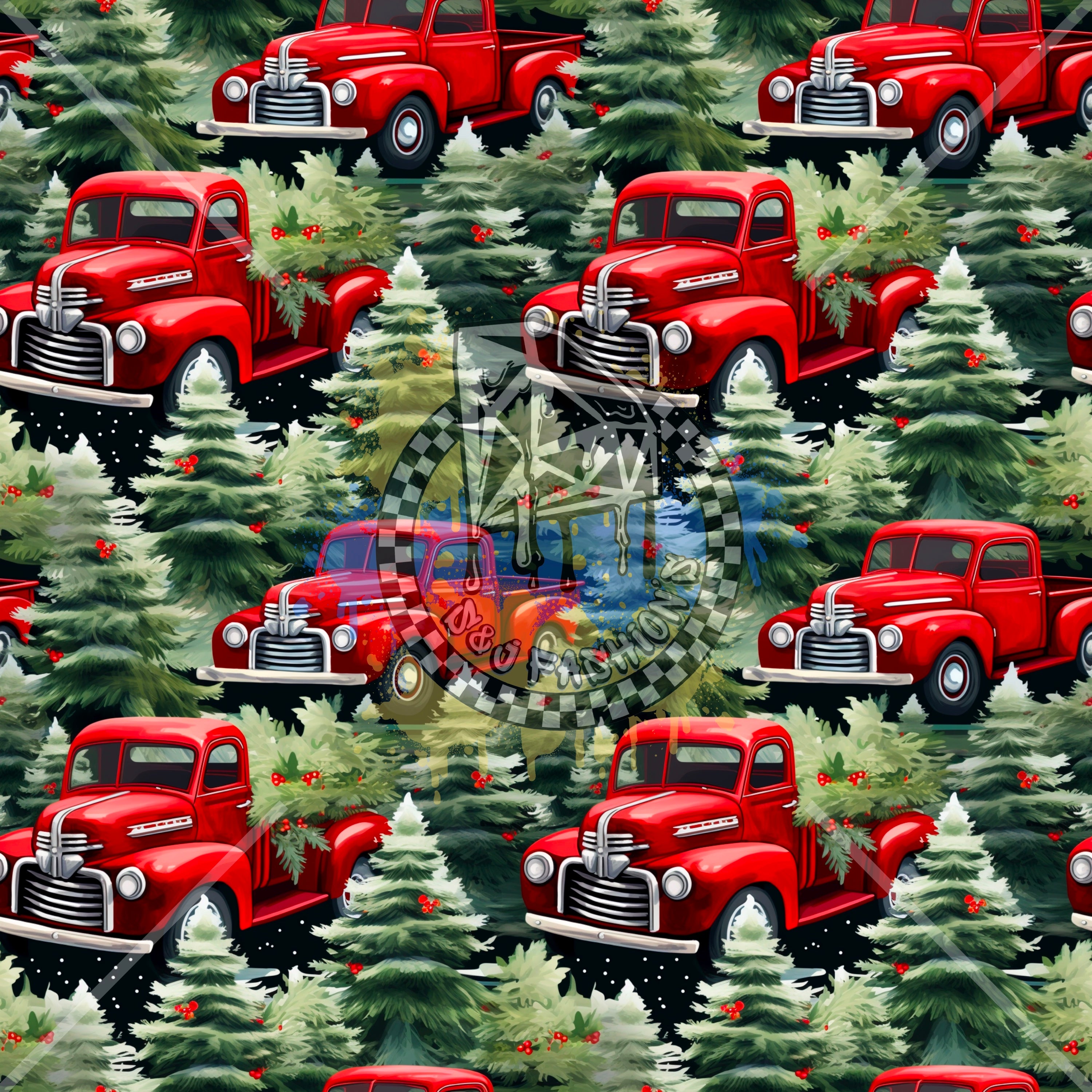 Trucks Christmas Handmade