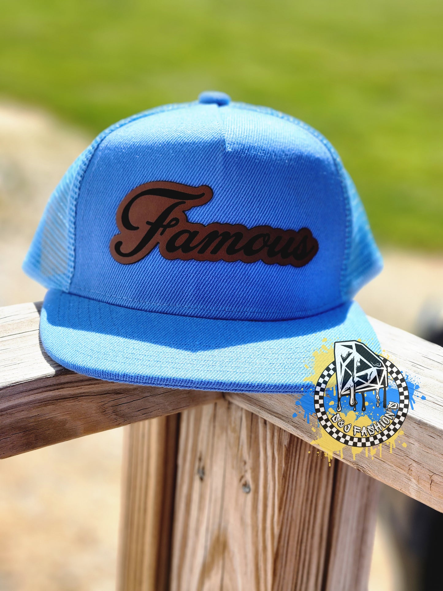 Light Blue Trucker Snapback Hat