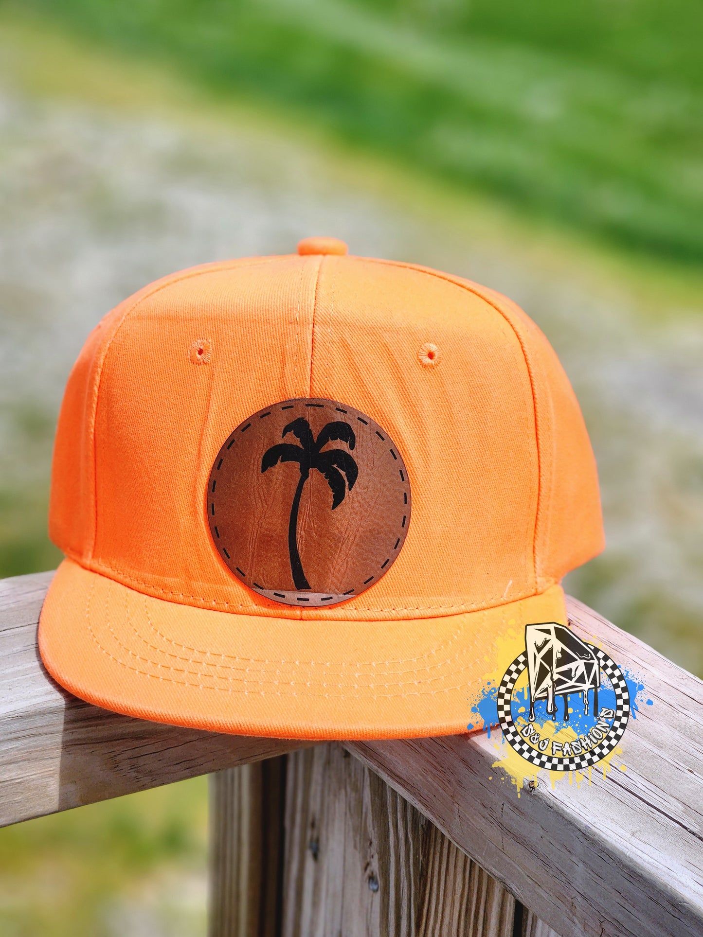 Neon Orange Snapback Hat