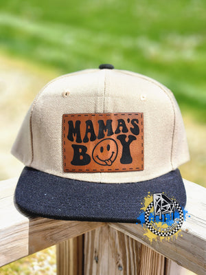 Khaki & Black Snapback Hat