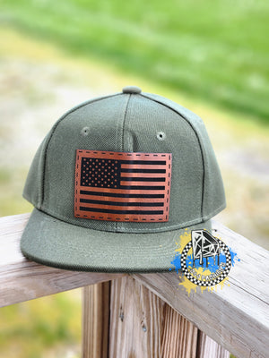 Olive Snapback Hat