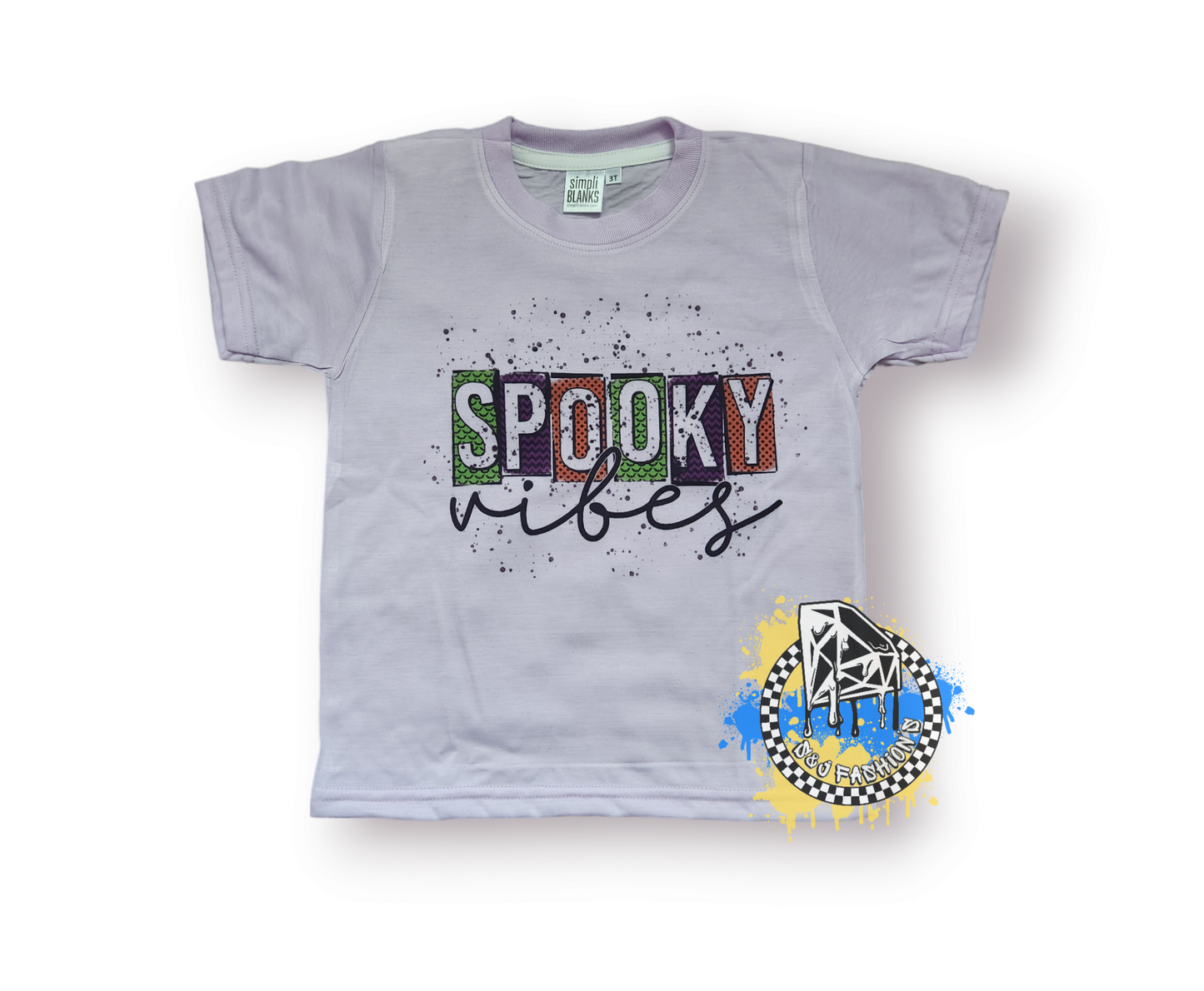 Spooky Vibes Halloween Girls Shirt Ladies Shirt Boys Shirt