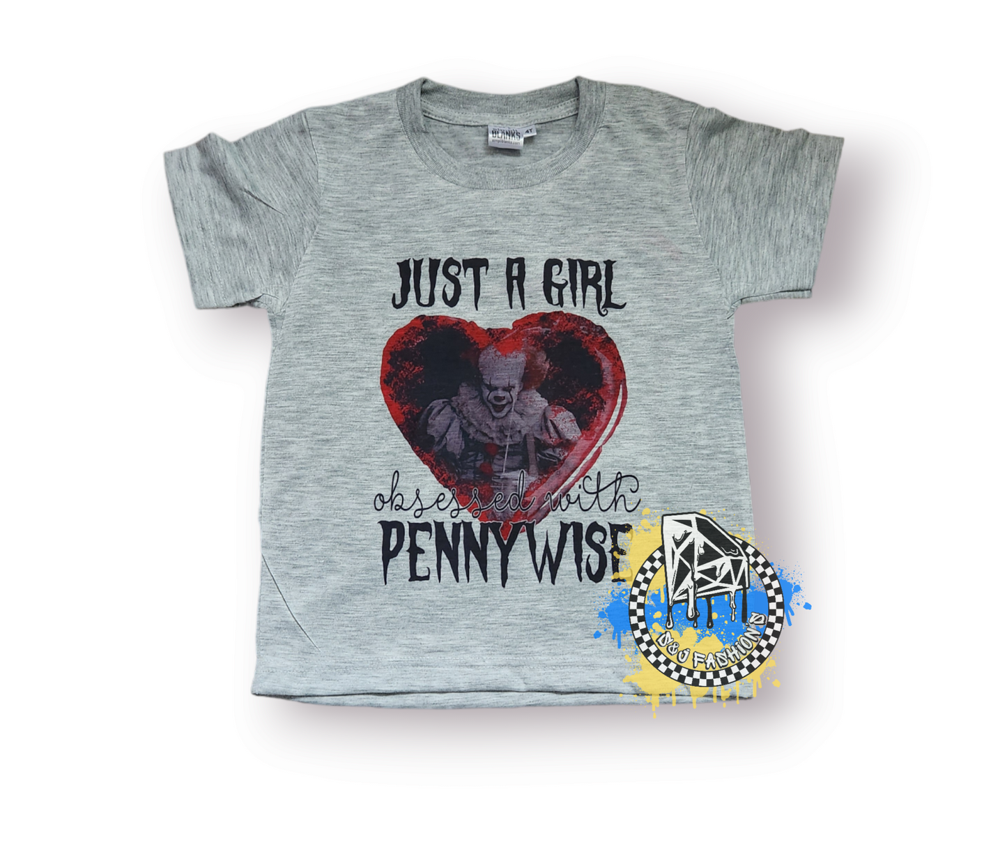 Just A Girl Obsessed with Pennywise Halloween Girls Shirt Ladies Shirt