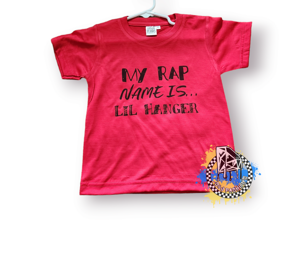 My Rap Name Is lil Hanger Boys Shirt Girls Shirt