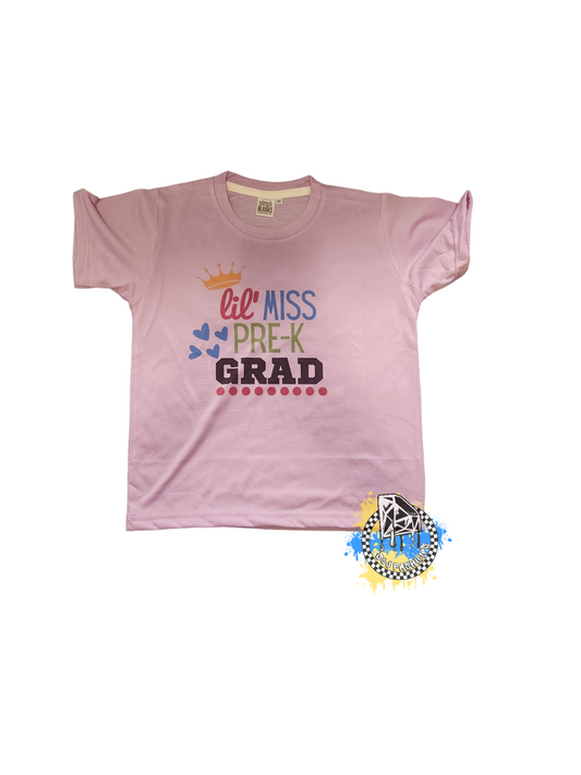 Little Miss Pre-K Grad Girls Shirt