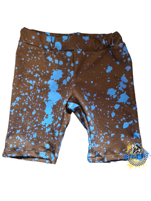 Blue Neon Splatter Handmade