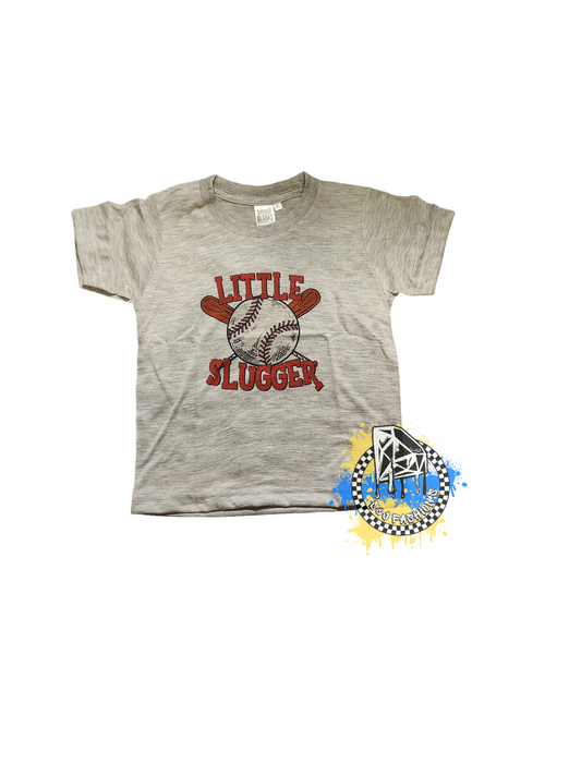 Little Slugger Baseball Boys Shirt Girls Shirt Ladies Shirt Mens Shirt