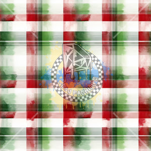 Water Color Plaid Christmas Handmade