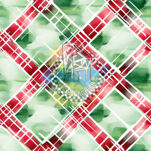 Water Color Plaid Christmas Handmade