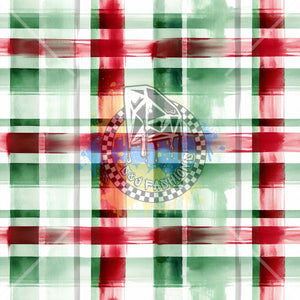 Water Color Plaid Christmas Handmade