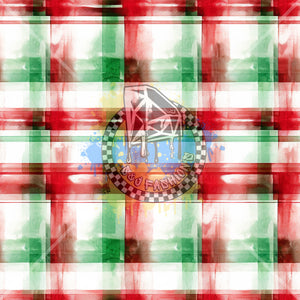 Water Color Plaid Christmas Handmade