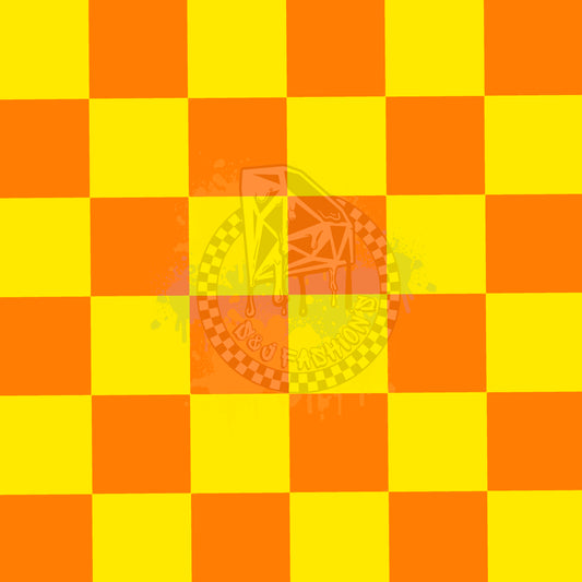 Orange & Yellow Checker Handmade