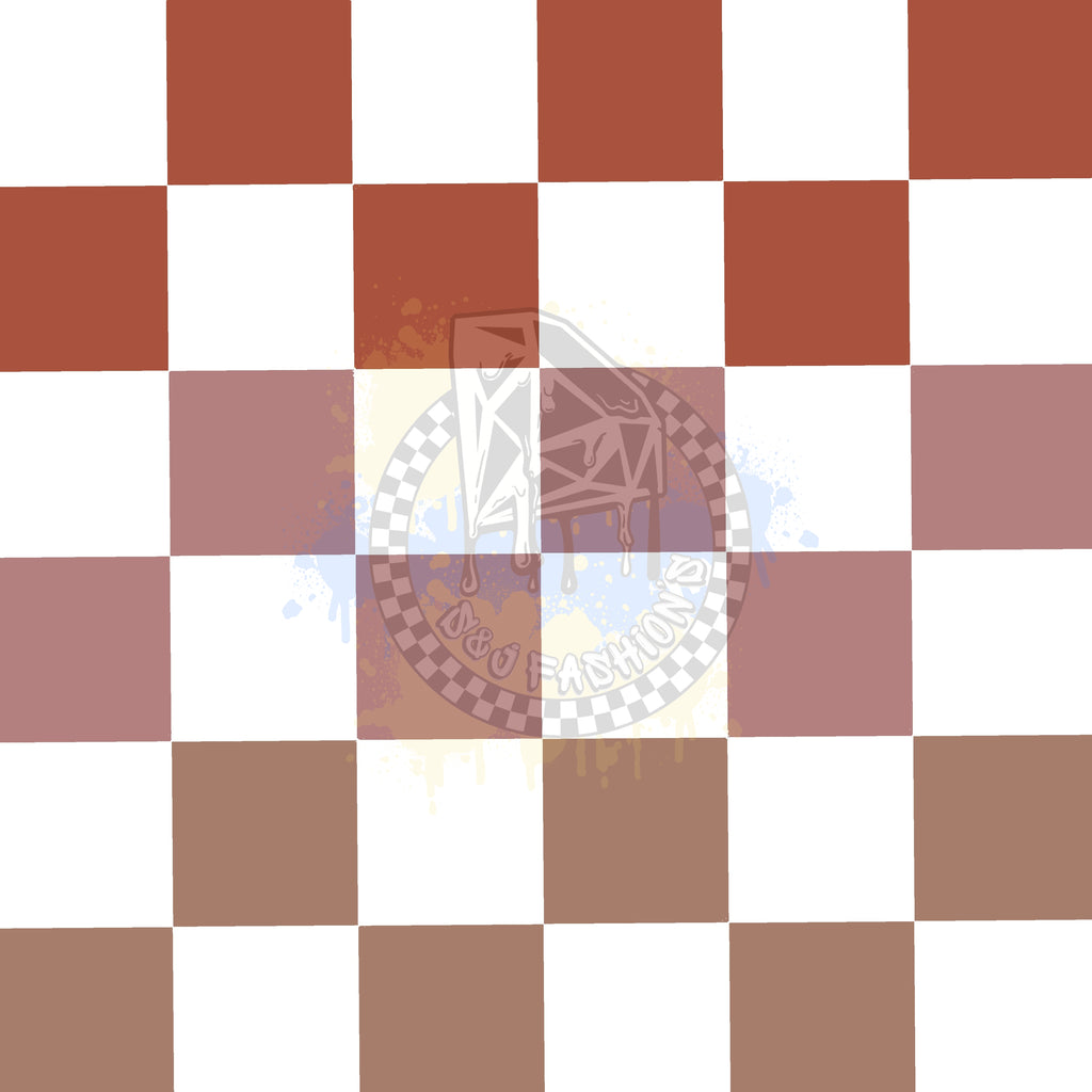 Ombre Brown Checker Handmade