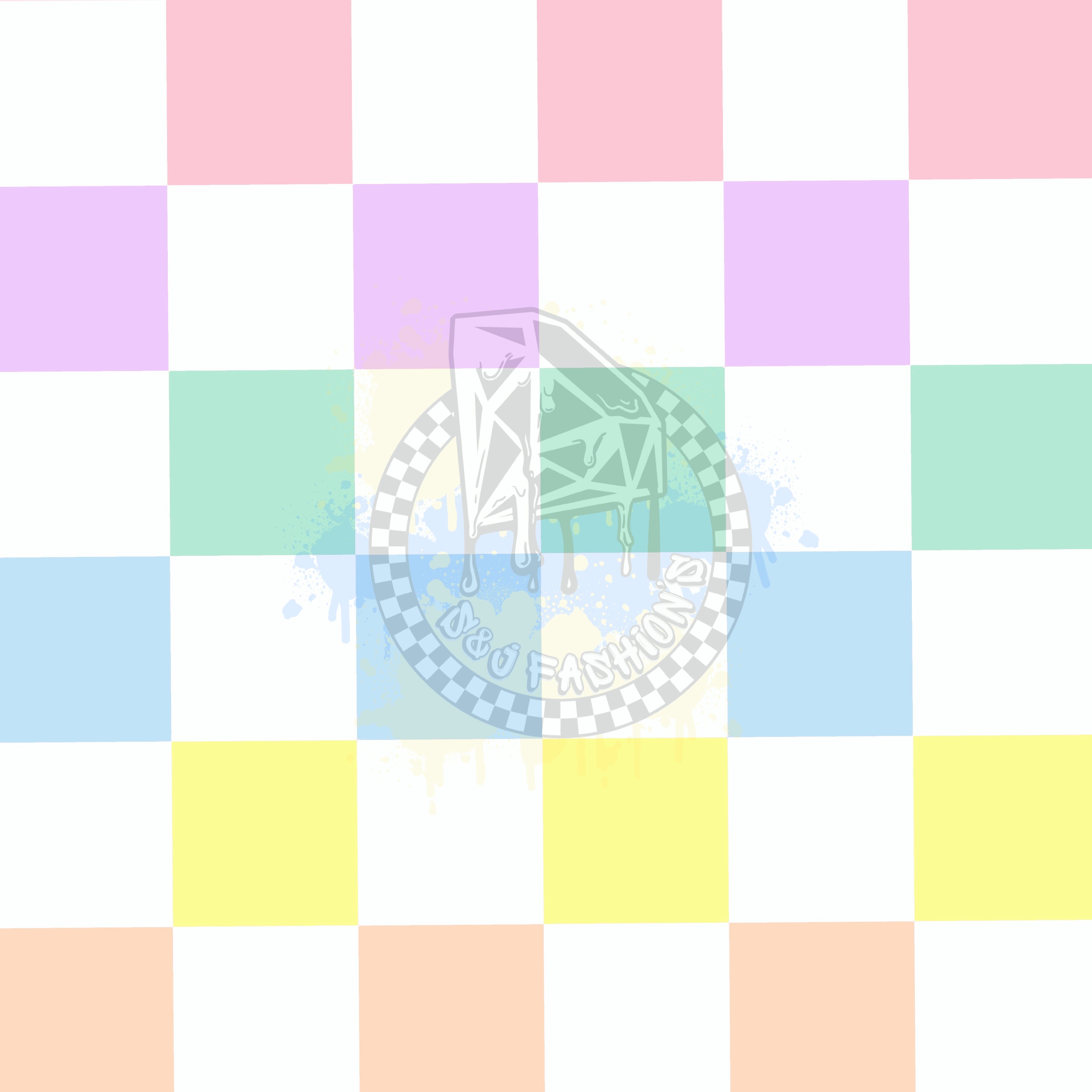 Pastel Checkers Easter Handmade