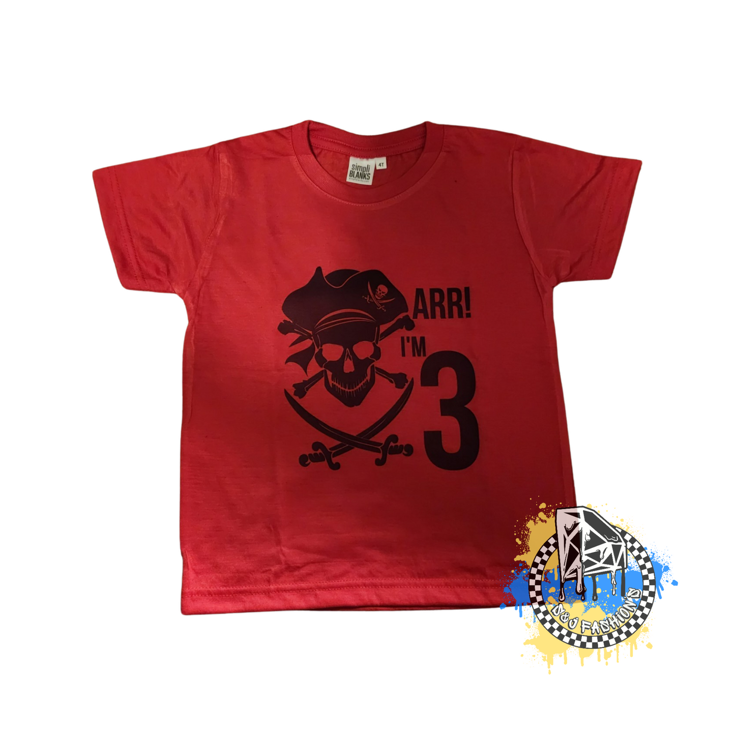 Pirate Birthday Boys Shirt Girls Shirt