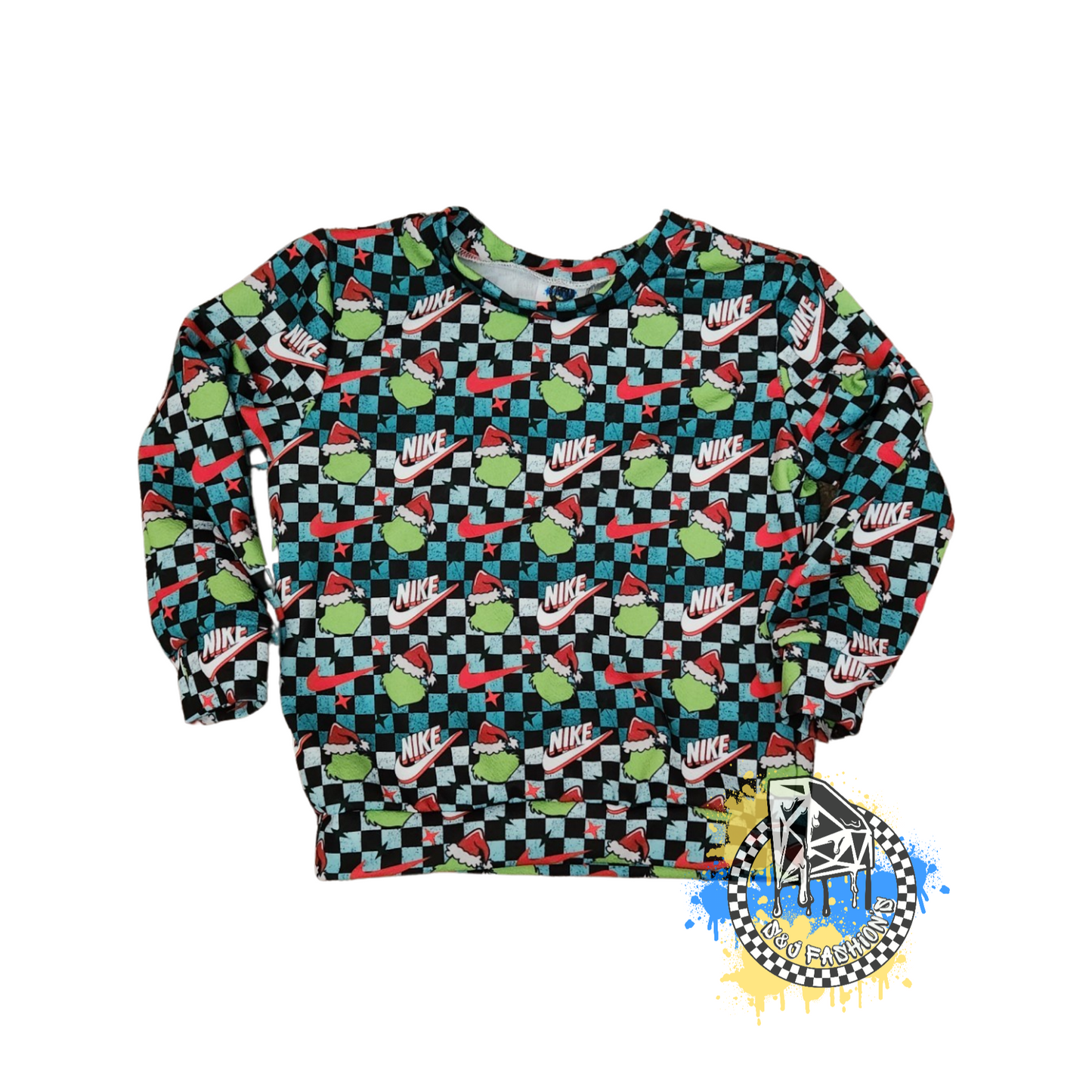 Nike Grinch Christmas Handmade