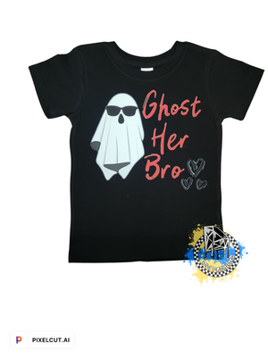 Ghost Her Bro Valentine's Mens Shirt Ladies Shirt Girls Shirt Boys Shirt