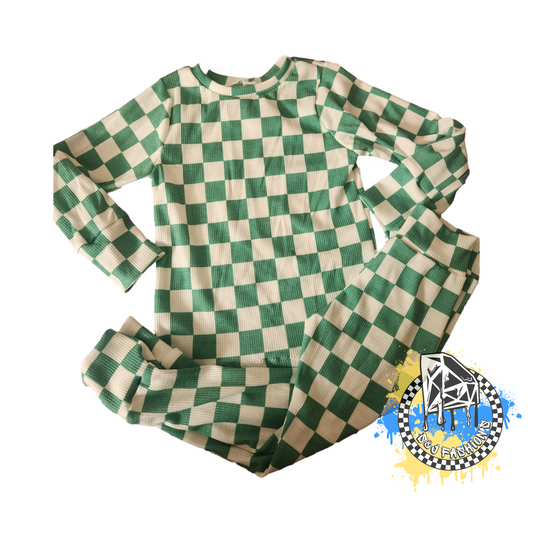 Green Checker Handmade