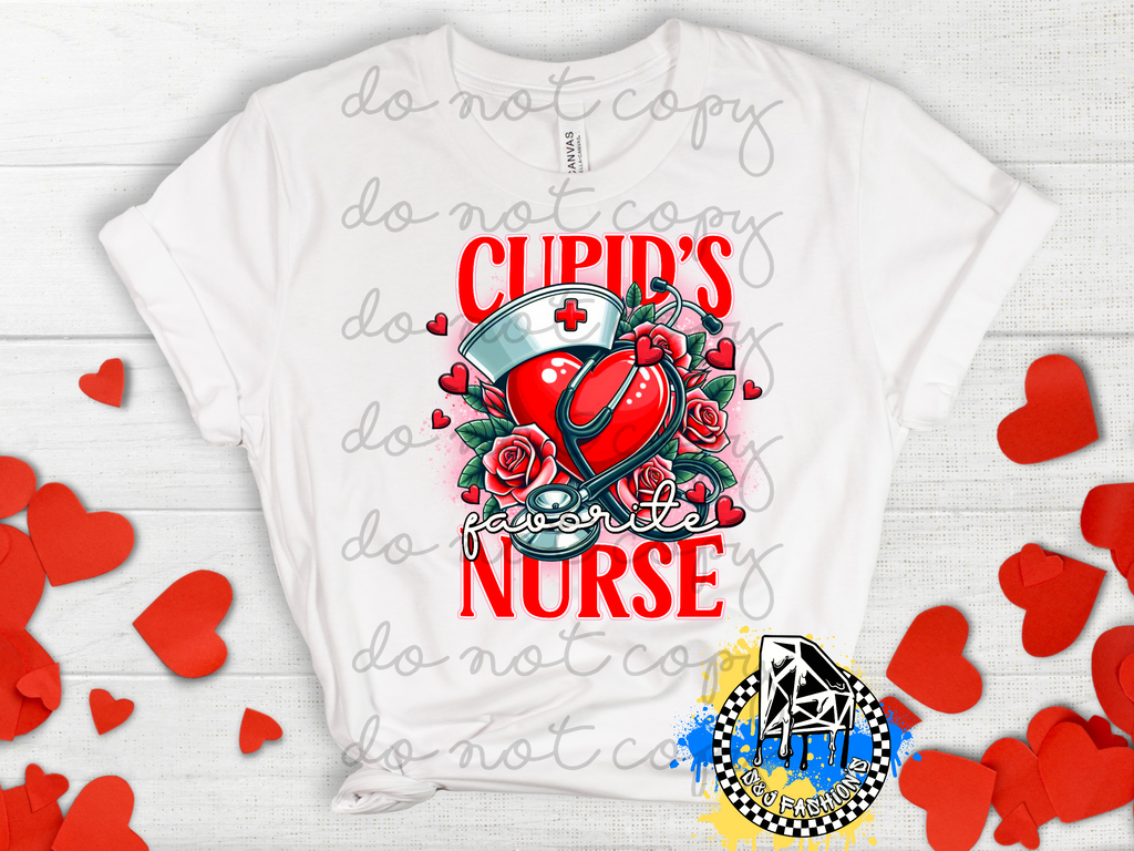 Cupids Favorite Nurse Valentine's Mens Shirt Ladies Shirt Girls Shirt Boys Shirt