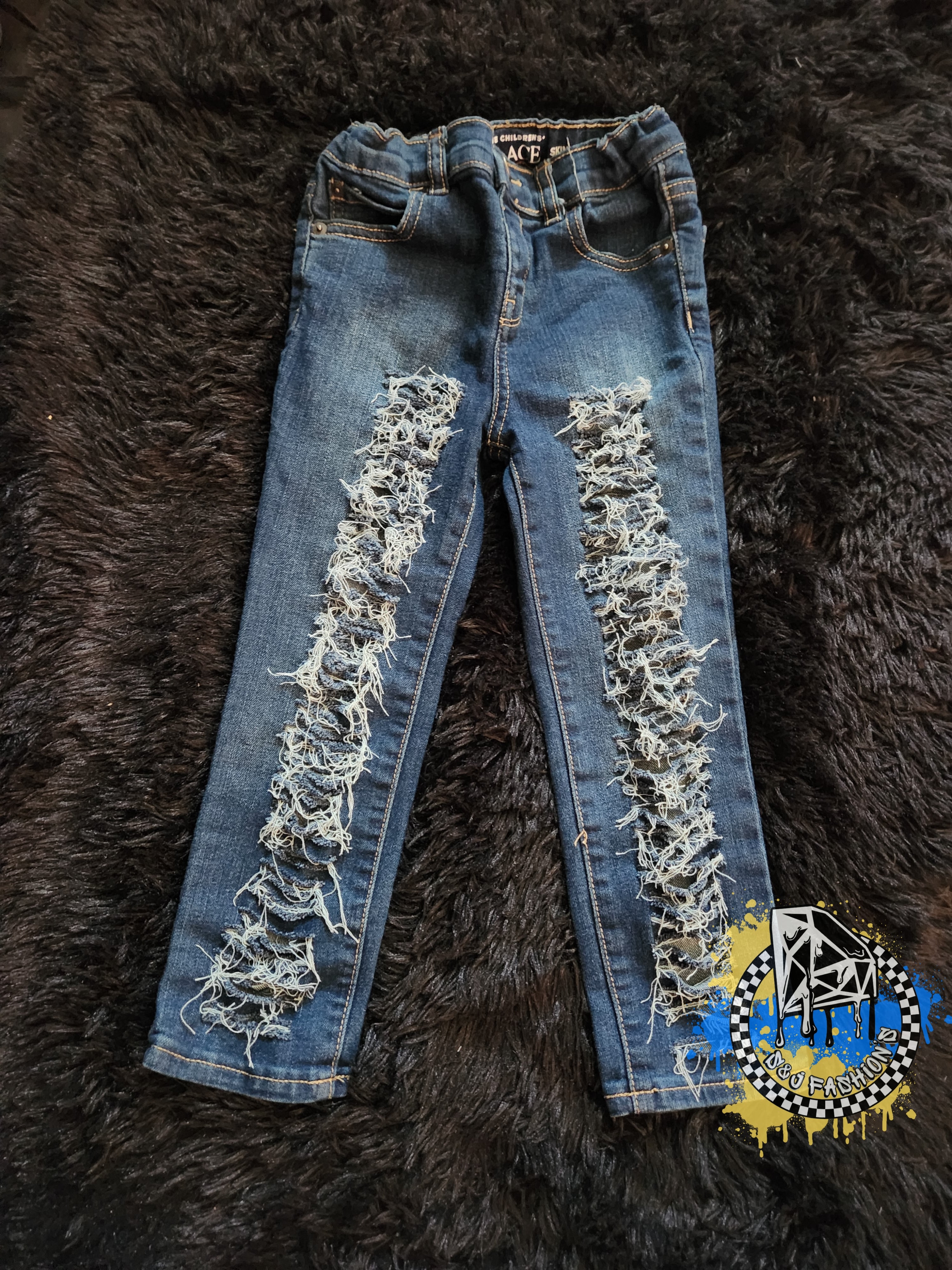 Basic Shreds Girls Distressed Jeans