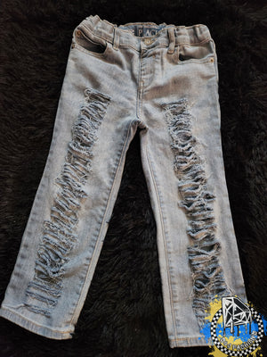 Basic Shreds Girls Distressed Jeans